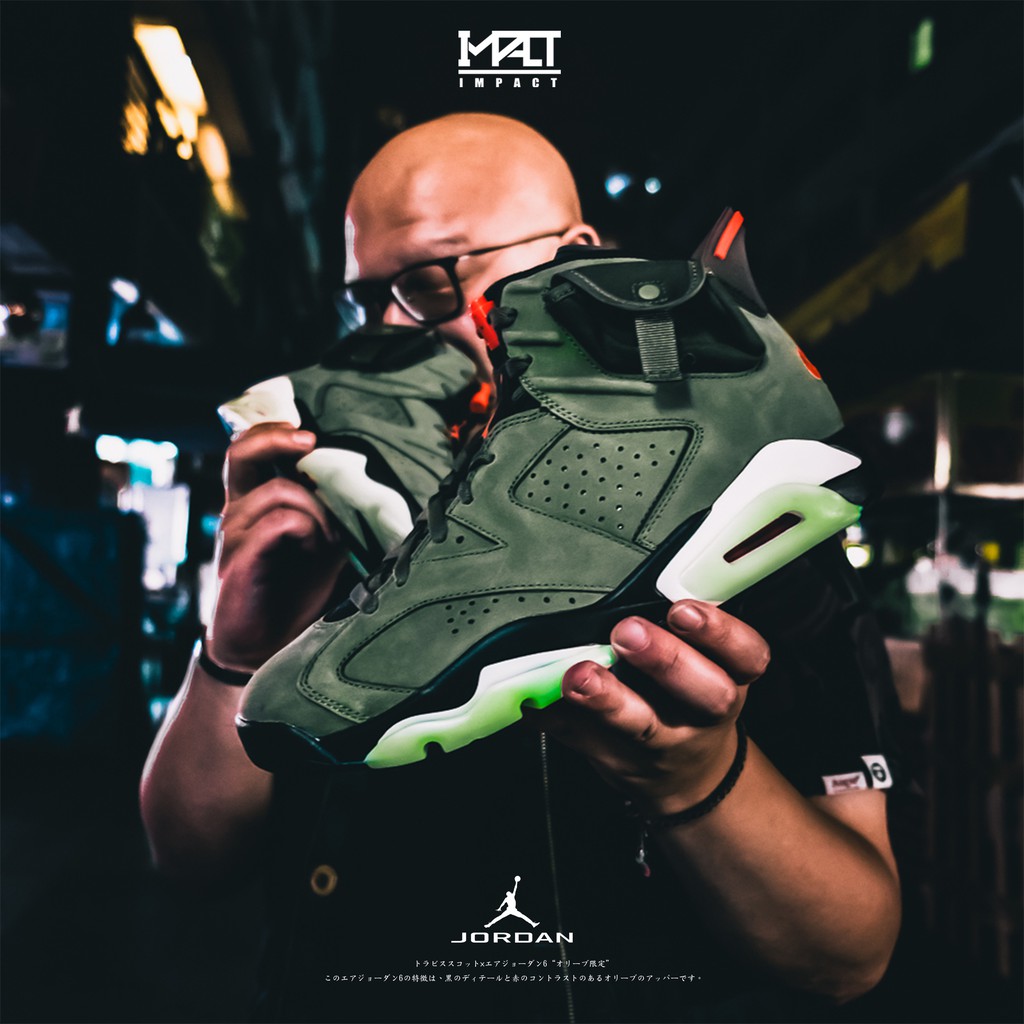 IMPACT Air Jordan 6 Travis Scott 聯名6代軍綠口袋夜光CN1084-200