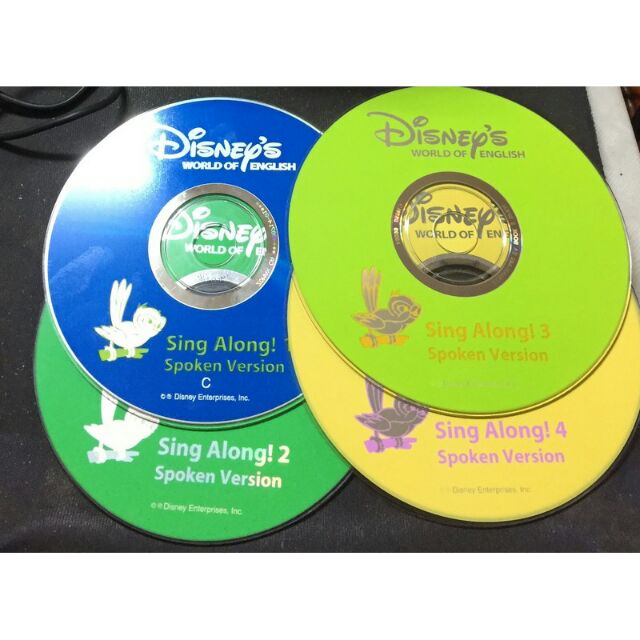 Disney's World of English-SING ALONG 1+2+3+4--朗誦版CD4片/2手
