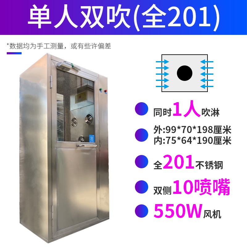 不銹鋼風淋室單人單吹雙人雙吹食品工廠貨淋室無塵凈化車間風淋門 | 蝦皮購物