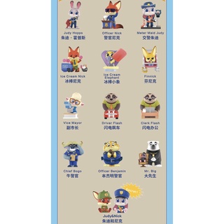 迪士尼 Zootopia 系列盲盒公仔 Pop Mart 可愛公仔(有貨) | 蝦皮購物