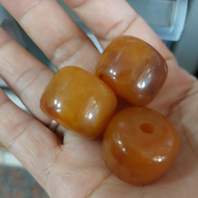 G98波羅的海老蜜蜡雞油黄琥珀桶珠蜜蜡單珠diy配件/個25*20MM | 蝦皮購物