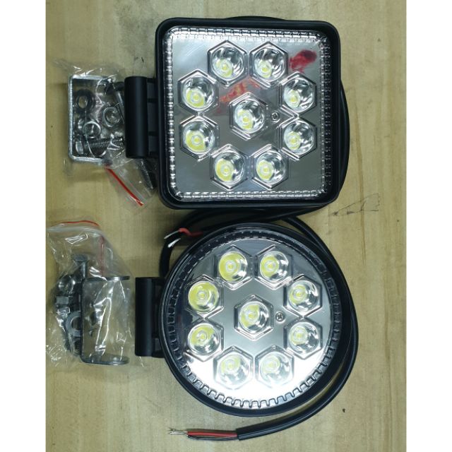 新款 27W LED工作燈 低功耗高亮度 六角型反射杯【大貨車 車頭燈 霧燈 照明燈 山貓 怪手】 | 蝦皮購物