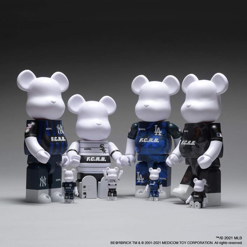 ☆AirRoom☆【現貨】BE@RBRICK 庫柏力克熊FCRB MLB 100% 400% 聯名公仔