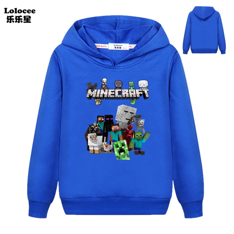 【現貨】我的世界連帽衛衣男孩春秋季中小學生Minecraft 遊戲衣服薄款外套兒童衣服 | 蝦皮購物