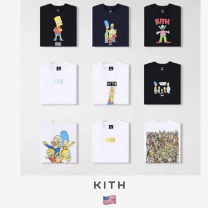 🇺🇸Kith for The Simpsons Portrait 辛普森潮流滑板高磅數純棉短袖T恤