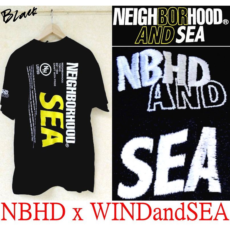 BLACK全新WIND AND SEA x NEIGHBORHOOD暗黑風格衝浪品牌NBHD短T | 蝦皮購物
