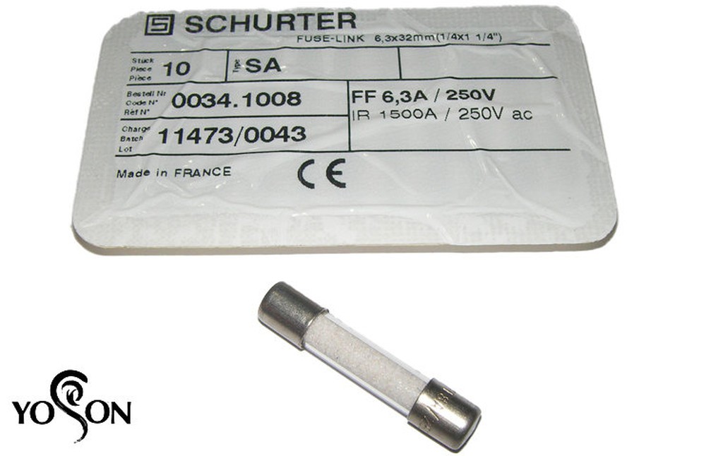 10pcs - SCHURTER (FF) 10A 250V 6.3x32mm Sand-Filled Fuse - SA 0034.1010 - Foto 9