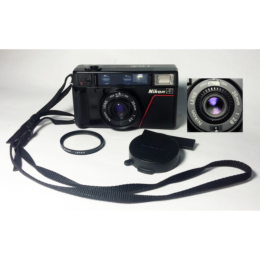 慢調思理] 美品級NIKON L35 AF 日本製/ 35mm f2.8 鏡頭乾淨明亮. 功能