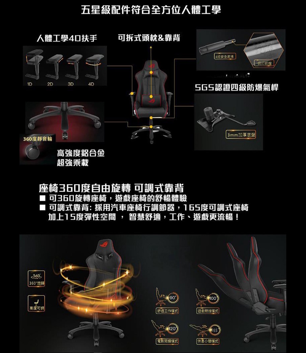 【ASUS 華碩】 SL200 ROG CORE 電競椅 【JPB日本橋】 | 蝦皮購物