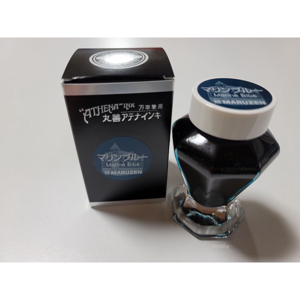 丸善 藍色 鋼筆墨水 50ml 日本製造 Maruzen athena Ink Marine Blue Japan | 蝦皮購物