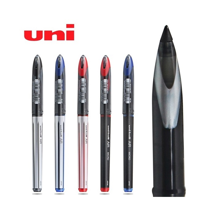 uni-ball Air – 0.5mm Rollerball - Lime Green Barrel - Black Ink – Pack of 3 - UBA-188E-M - In