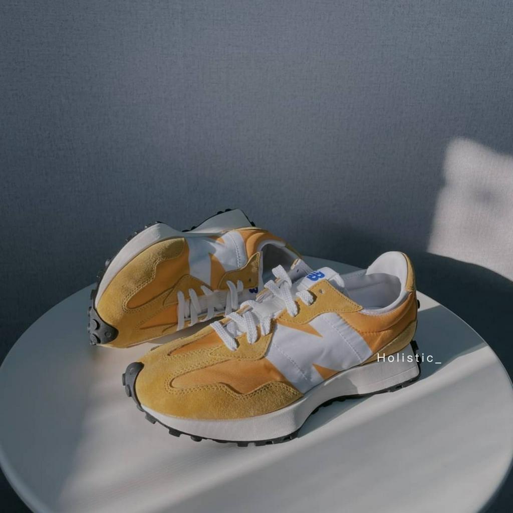 H.C全方位 」New Balance NB 327系列 麂皮香蕉黃配色 男鞋 | 蝦皮購物
