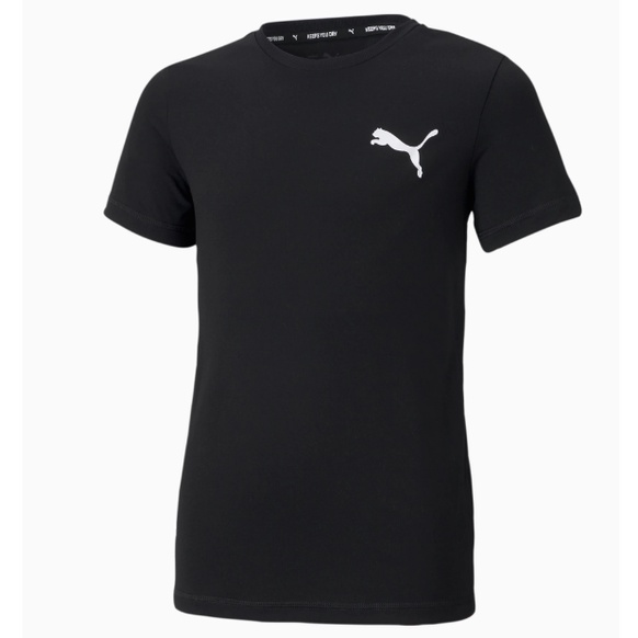.PUMA 基本系列 Active 兒童運動上衣 機能衣 排汗 透氣 黑色 歐規 童裝 586980 01 | 蝦皮購物