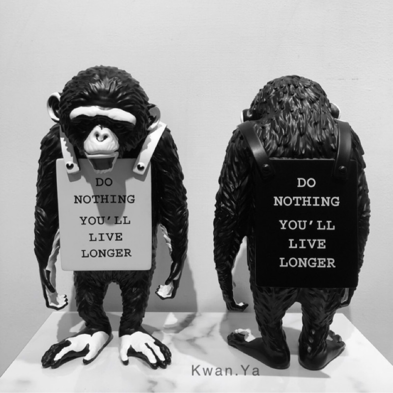 Banksy Monkey Sign SYNC MedicomToy 班克斯掛牌猴子猴子玩具藝術公仔