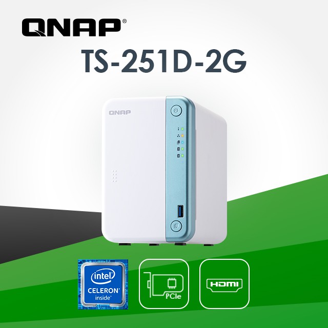 QNAP 威聯通TS-251D-2G 2Bay NAS 網路儲存伺服器| 蝦皮購物