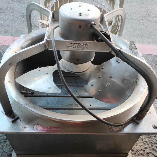 多元化風扇風鼓]日本製三菱24吋負壓扇-全機白鐵材質+白鐵手動百葉