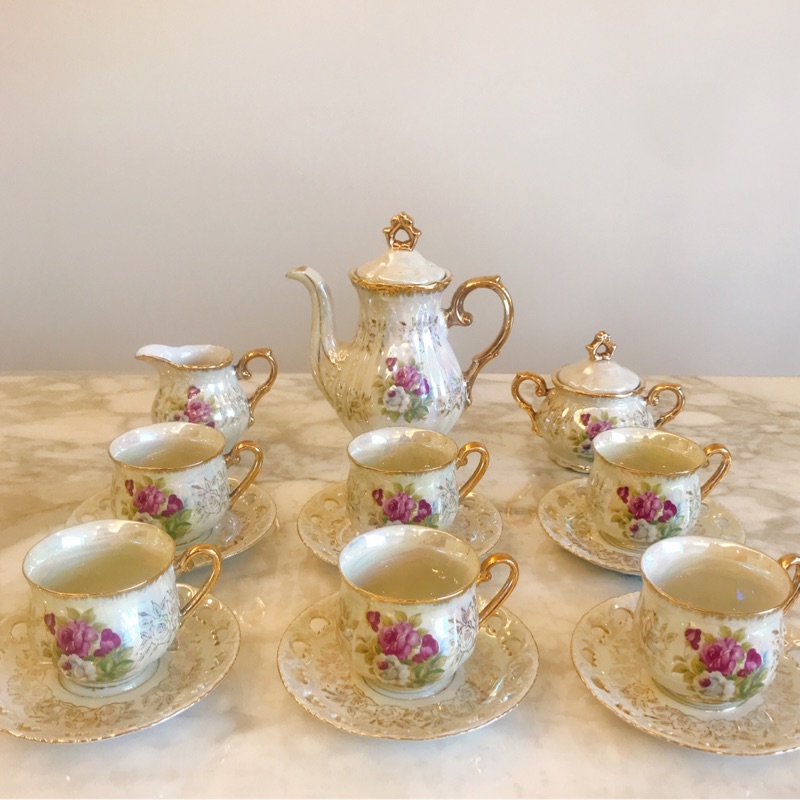 FRESH CHINA HAND PAINTED JAPAN TEA SET古典手繪茶具組 蝦皮購物