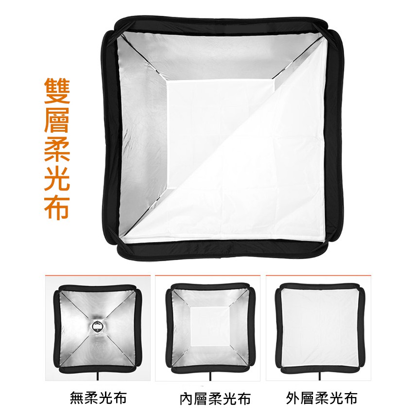 神牛 60*60 方形柔光箱 S支架 柔光罩 通用型 柔光箱 摺疊柔光箱 送攜行包 閃光燈 雙層柔光布 攝影棚 棚拍 | 蝦皮購物