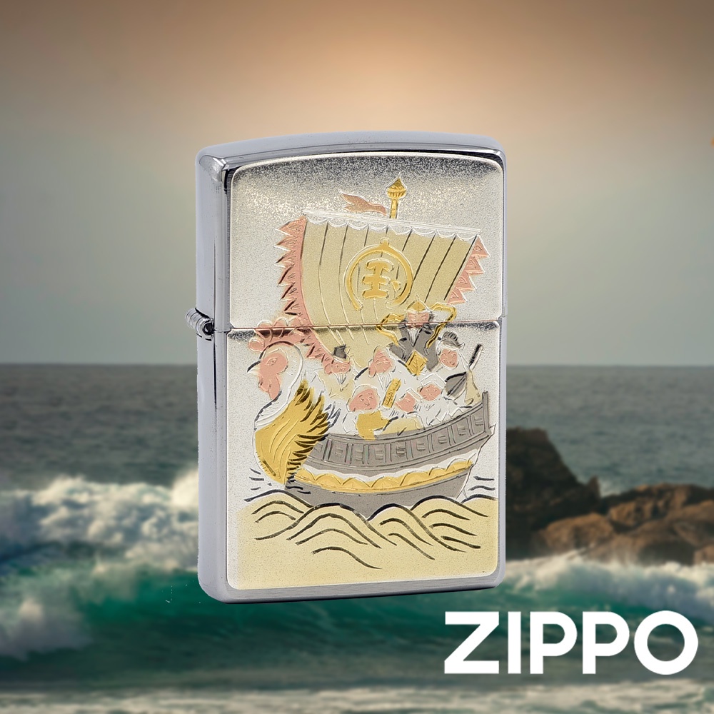 ZIPPO 日本傳統風格-財寶船防風打火機日本設計官方正版現貨限量禮物