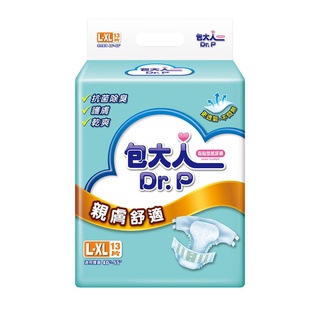包大人 親膚舒適經濟型黏貼式紙尿褲 L-XL號(13片/6包/箱)【杏一】