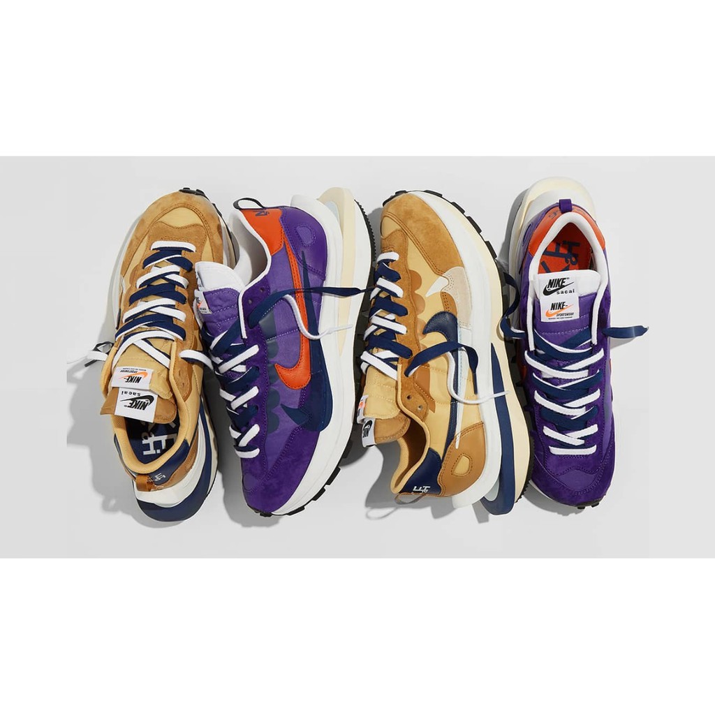 柯拔sacai x Nike VaporWaffle DD1875-200 卡其500 紫國外代購男女鞋