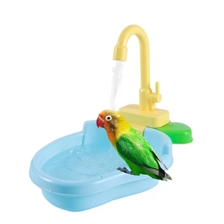 寵物鳥淋浴 籠鸚鵡浴缸 鳥籠配件淋浴碗 小鸚鵡籠盆 寵物玩具鳥類配件1PC
