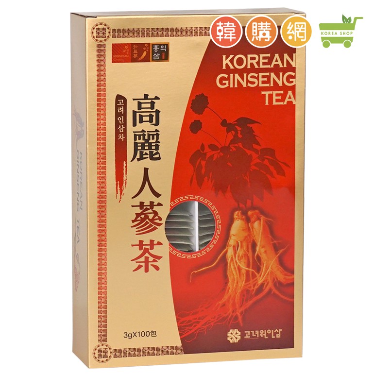 韓國高麗元人蔘茶300g(3gX100入)(2027.07.03有效)【韓購網】 | 蝦皮購物