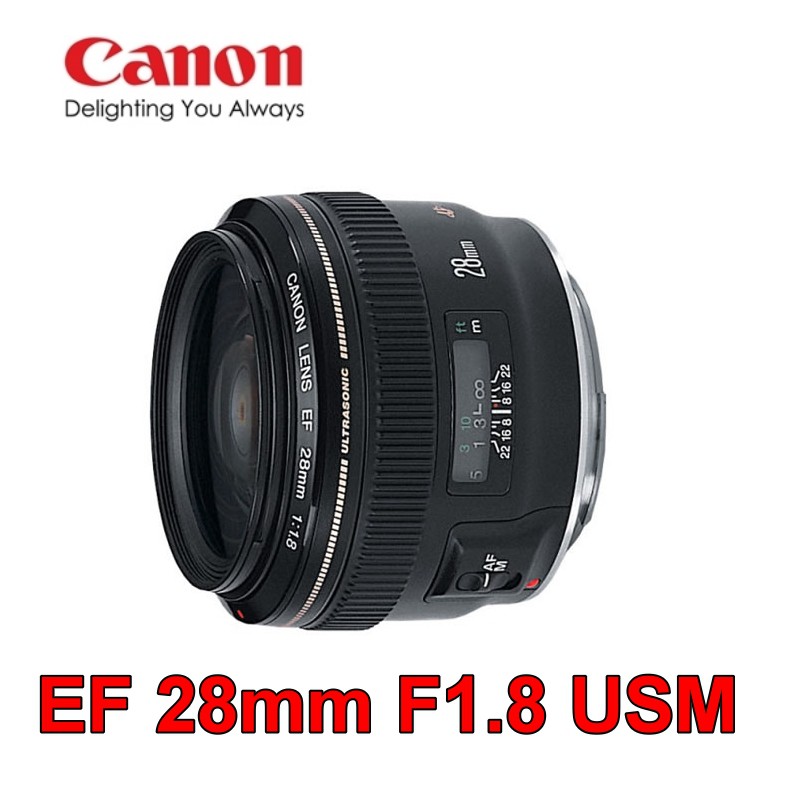 CANON EF 28mm F1.8 USM 定焦鏡頭大光圈適合拍攝風景(公司貨)~【富豪 
