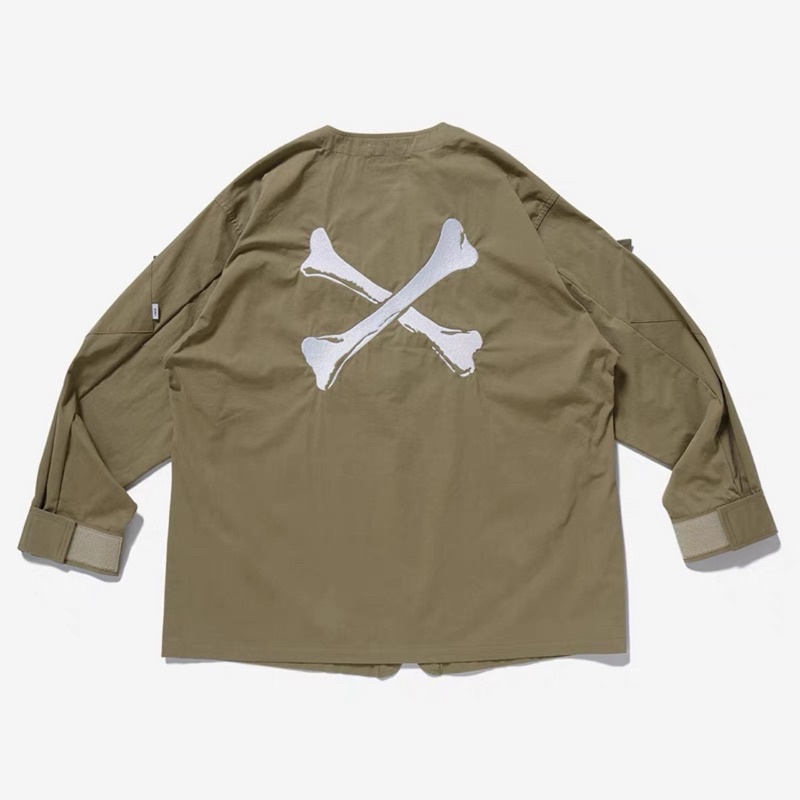 現貨WTAPS 22SS SCOUT / LS / NYCO. TUSSAH 無領長袖襯衫外套