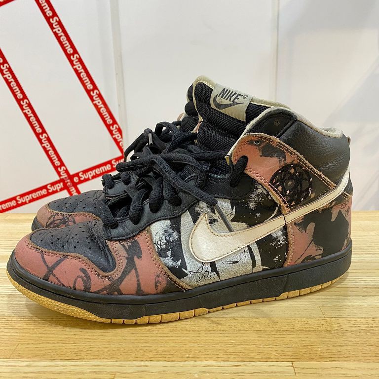 BLACK美中古FUTURA x MO'WAX x NIKE DUNK HI粉紅色POINTMAN BLACK美中古FUTURA x MO'WAX x NIKE DUNK HI粉紅色POINTMAN