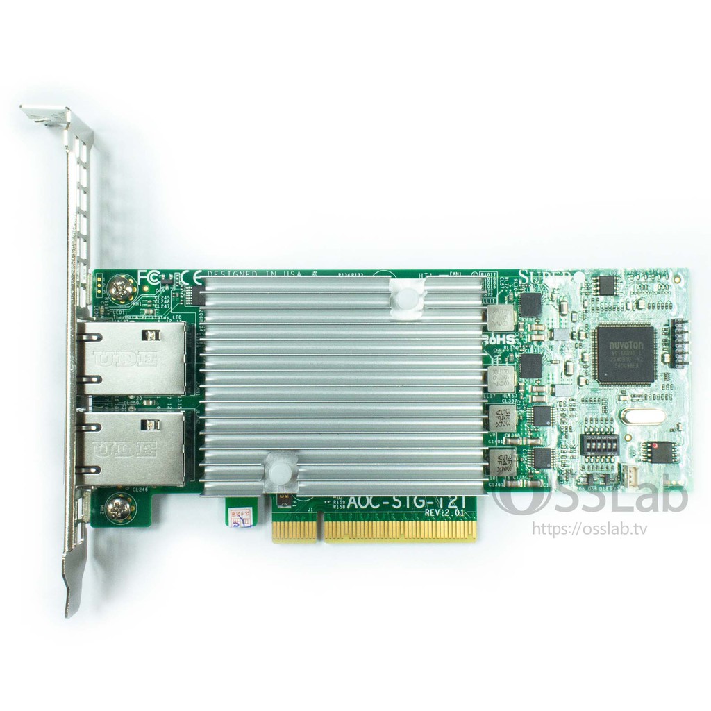 OSSLab弘昌電子】Supermicro AOC-STG-i2T 2埠10G PCI-E x8 乙太網路卡