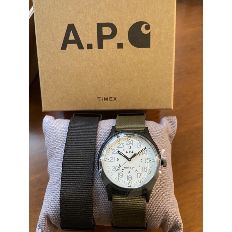 已售出)Timex X Carhartt X A.P.C WIP Watch三方限量聯名錶Night-Shift