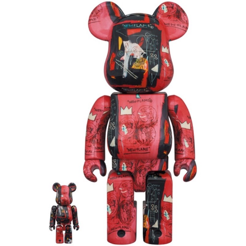 正品保證］Be@rbrick Andy Warhol × JEAN-MICHEL BASQUIAT #1 現貨