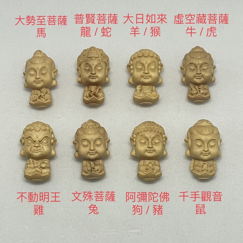 【法緣】精品 吊飾 寶寶佛 守護神 原木雕刻 八大守護神 12生肖 好運 觀音 阿彌陀佛 不動明王 文殊菩薩 虛空藏 | 蝦皮購物