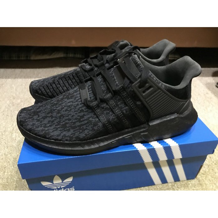 S.M.P】Adidas EQT Support 93/17 全黑麂皮雪花編織歐洲公司貨BY9512