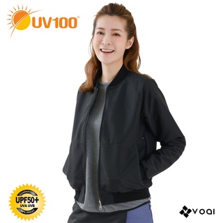 【UV100】 防曬 防潑水羅紋領蓄熱內裡外套-女(AD21804) 保暖外套 防潑水外套 機能外套 VOAI