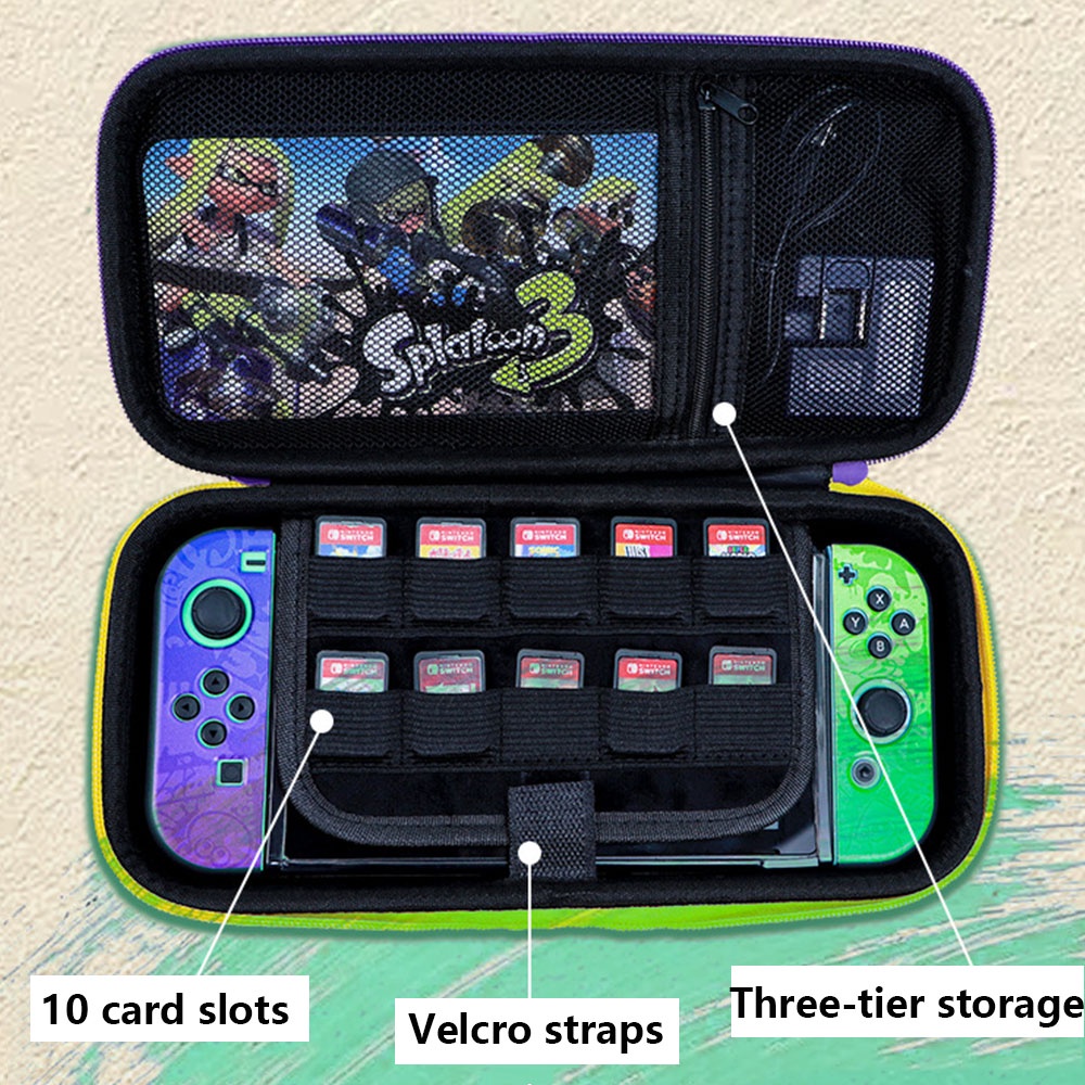 任天堂 Nintendo Switch Splatoon 3 主題保護套收納袋 Switch V1 / OLED 保護套 | 蝦皮購物