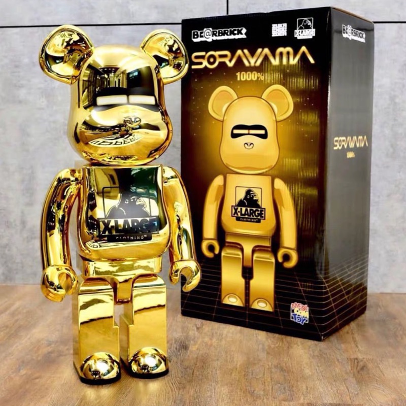 全新正品Bearbrick 400% 100% xlarge SORAYAMA 金色空山基| 蝦皮購物