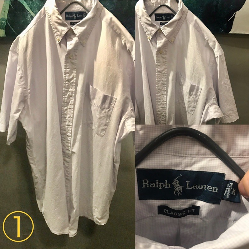 Polo Ralph Lauren 短袖襯衫vintage short sleeve shirt 古著古着FUKU