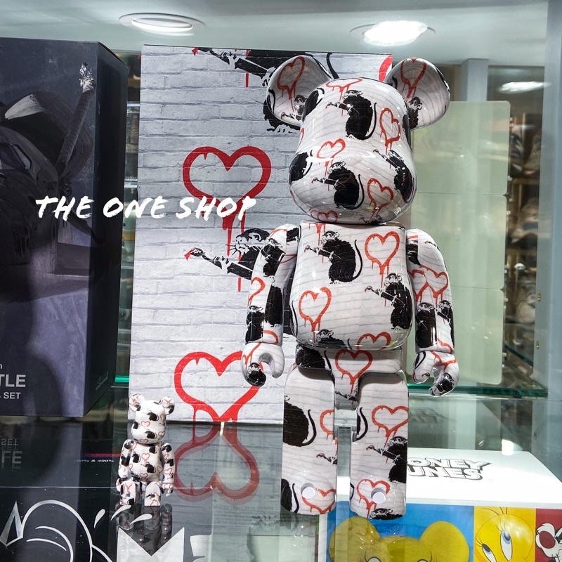 BE@RBRICK LOVE RAT Banksy 班克西愛情老鼠愛心老鼠庫柏力克熊400% 100