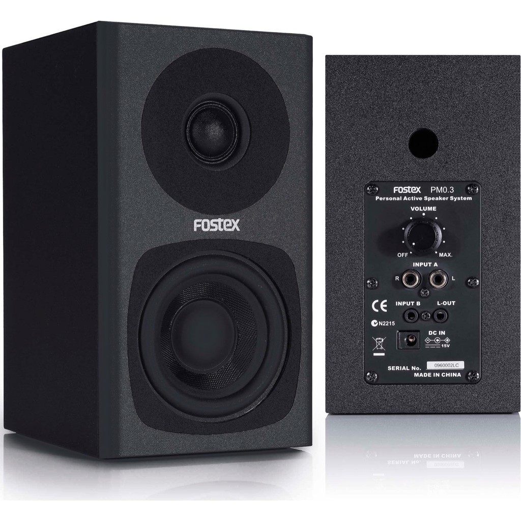 全新現貨當天出Fostex PM0.3H (黑色) 高音解析漂亮小體積主動式3吋監聽