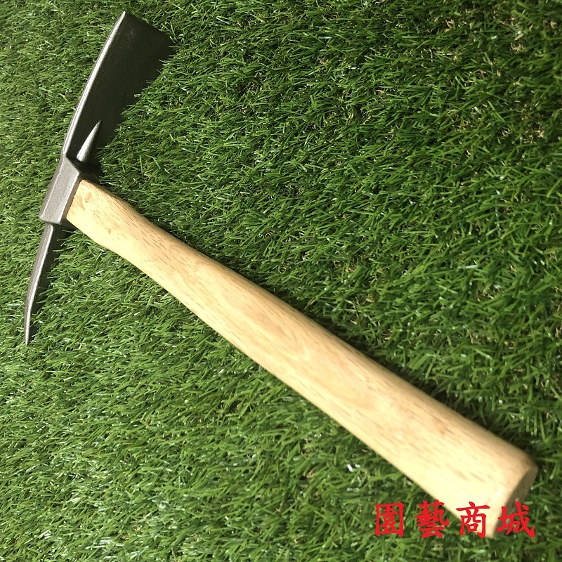 《園藝商城》鋤頭 十字鍬 木柄十字鎬 尖頭鋤 鍛造十字尖頭鋤 專業木柄工具鋤 挖土 敲槌 園藝鋤 | 蝦皮購物
