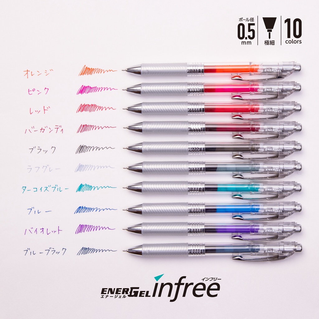 Pentel EnerGel Deluxe RTX BLN77-C Lot De 12 Stylos à Encre Gel Liquide Ligne Moyenne Pointe Aiguille Encre Bleue