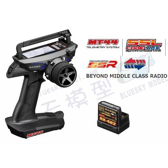 SANWA MT-44 槍型遙控器+ RX-482 接收器套裝組LED冷光繁體中文 SANWA MT-44 槍型遙控器+ RX-482 接收器套裝組LED冷光繁體中文