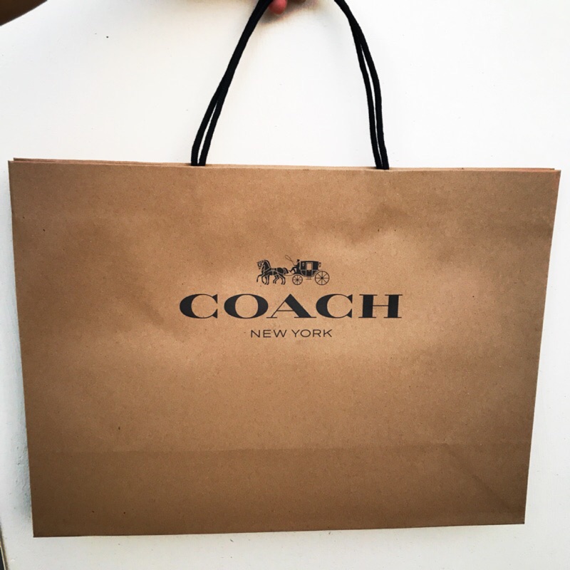 Coach 牛皮紙袋 購物袋 禮品袋 手提袋 紙袋 袋子