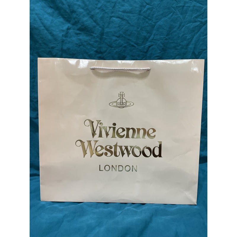 精品紙袋 Vivienne Westwood 淡粉 燙金 正品 正貨 專櫃 現貨 限量 二手