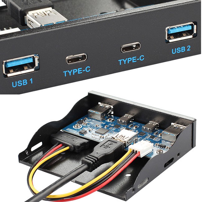 【實體門市：婕樂數位】前置面板 3.5吋 擴充面板 USB TYPEC前置擴充面板 USB3.0前置擴充面板 | 蝦皮購物