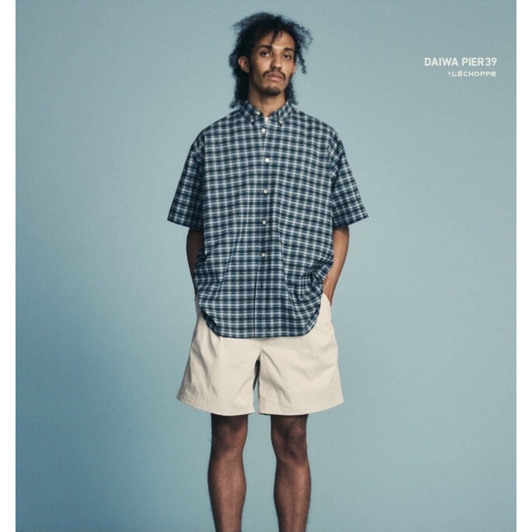 トップス DAIWA PIER39 EX Short Sleeve BD SHIRT Daiwa pier 39 x l'echoppe EX Short Sleeve BD SHIRT 藍綠格紋L
