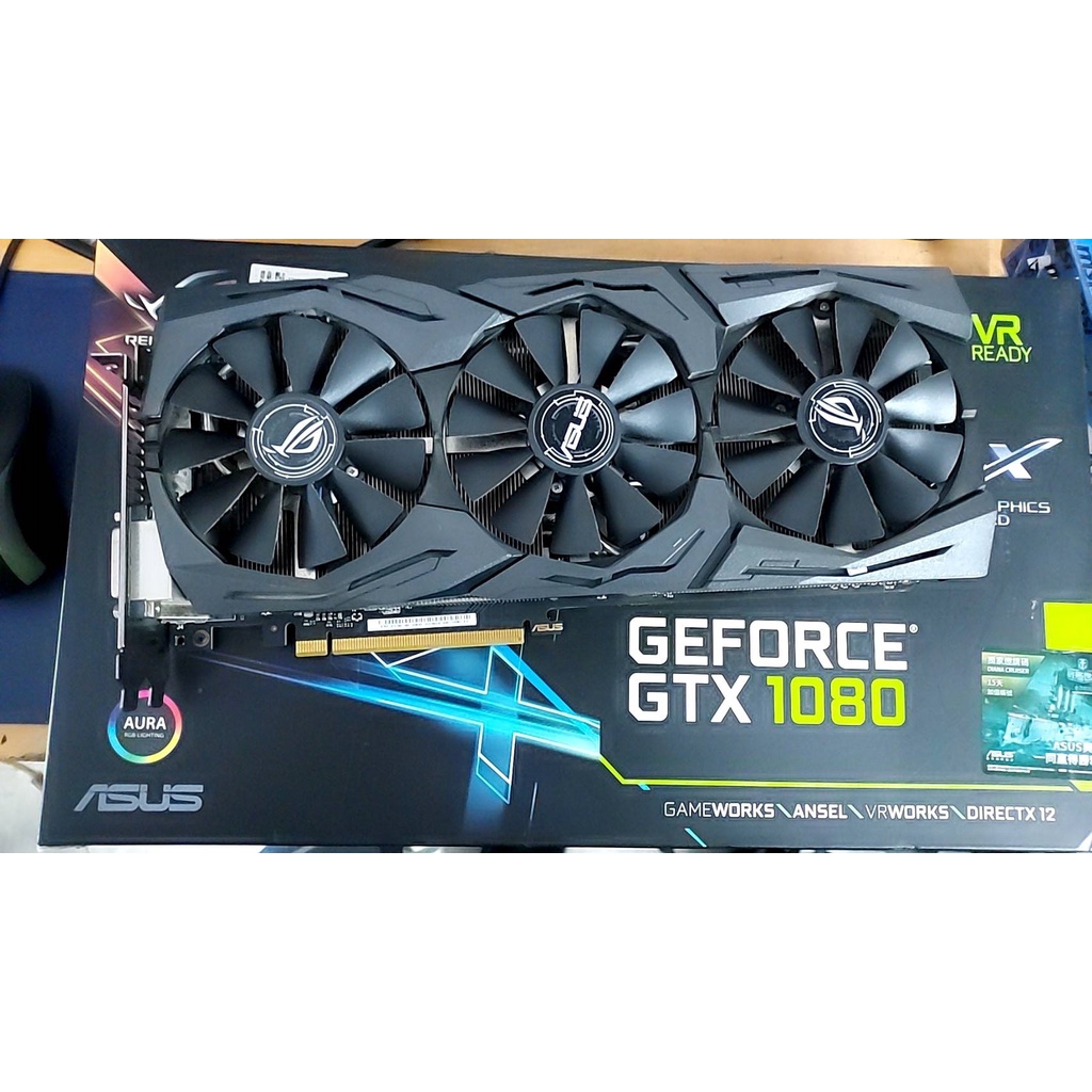 ((二手))ASUS 華碩 STRIX-GTX1080-8G-GAMING顯示卡(保固到2023年1月)