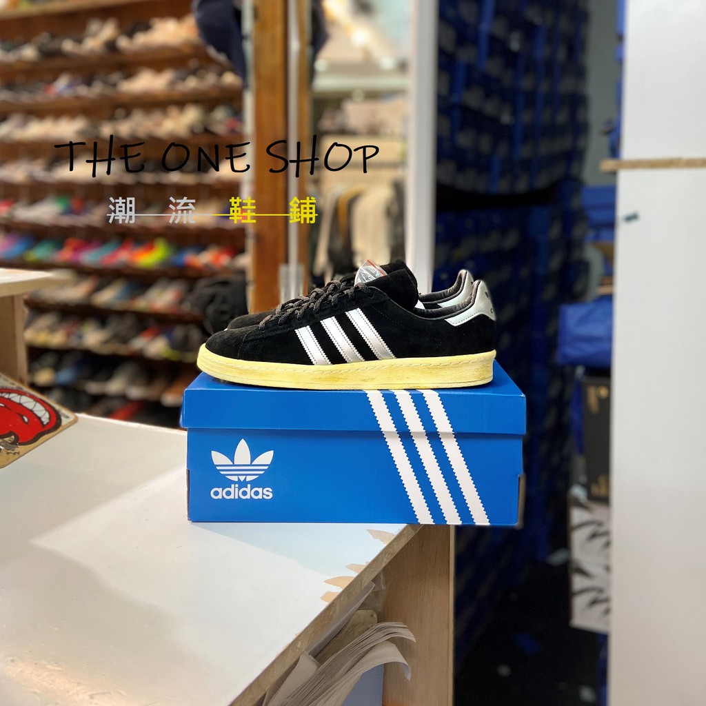 adidas Campus 80s MITA 愛迪達黑色黑銀麂皮日本日版聯名復古刷舊板鞋